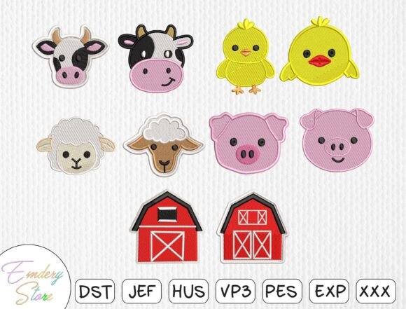 A Cute Farm Animals Patch Set for Seasonal Charm