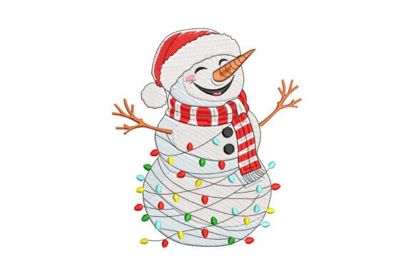 A Designer's Review: Lights Snowman Embroidery for Boutique Sweatshirts