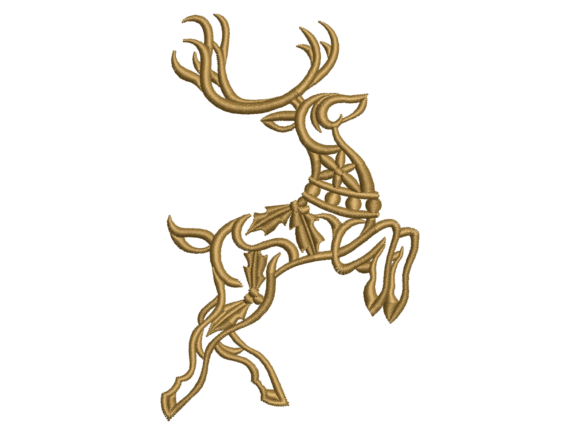 A Detailed Review of the Decorative Running Deer Embroidery Design