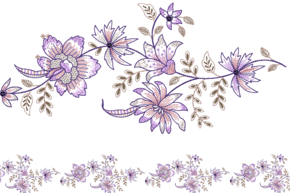 A Professional Review of the Floral Embroidery Border Design