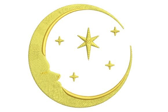 A Professional Review of the Golden Mystical Crescent Moon Embroidery Design