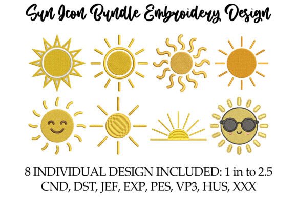 A Sunny Review: The Sun Icon Bundle Embroidery Design