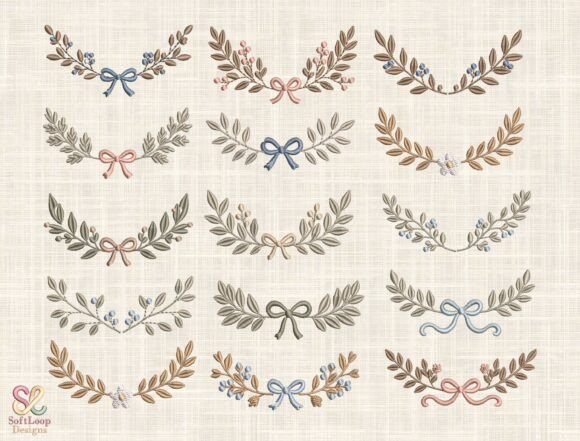 A Timeless Floral Wreath for Personalized Embroidery