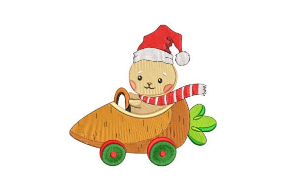 Bunny Driving Carrot Car Christmas Embroidery Review