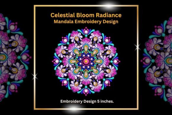 Celestial Bloom Radiance: A Holiday Embroidery Gem
