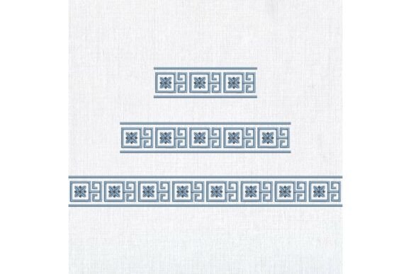 First Impression: Greek Meander Floral Square Border