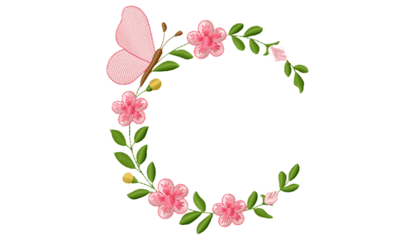 Floral Butterfly Wreath Embroidery Review for Small Business Merch