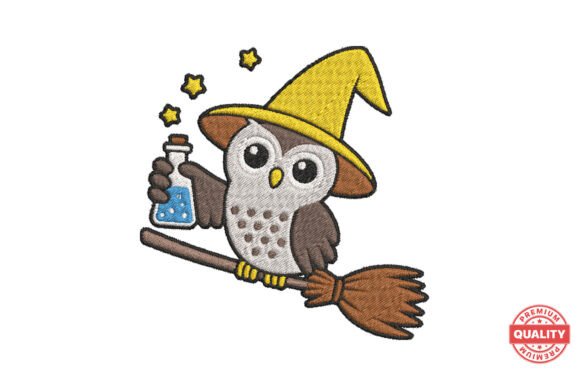 Wizard Owl Flying on Broom: A Craft Review